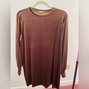Zara velvet/velour shirt dress